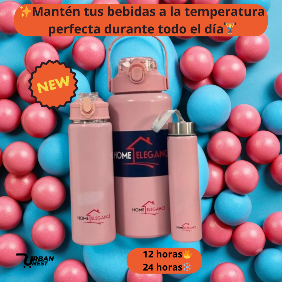 🌡️ NUEVO COMBO TRIO DE TERMOS EN ACERO INOXIDABLE ♻️